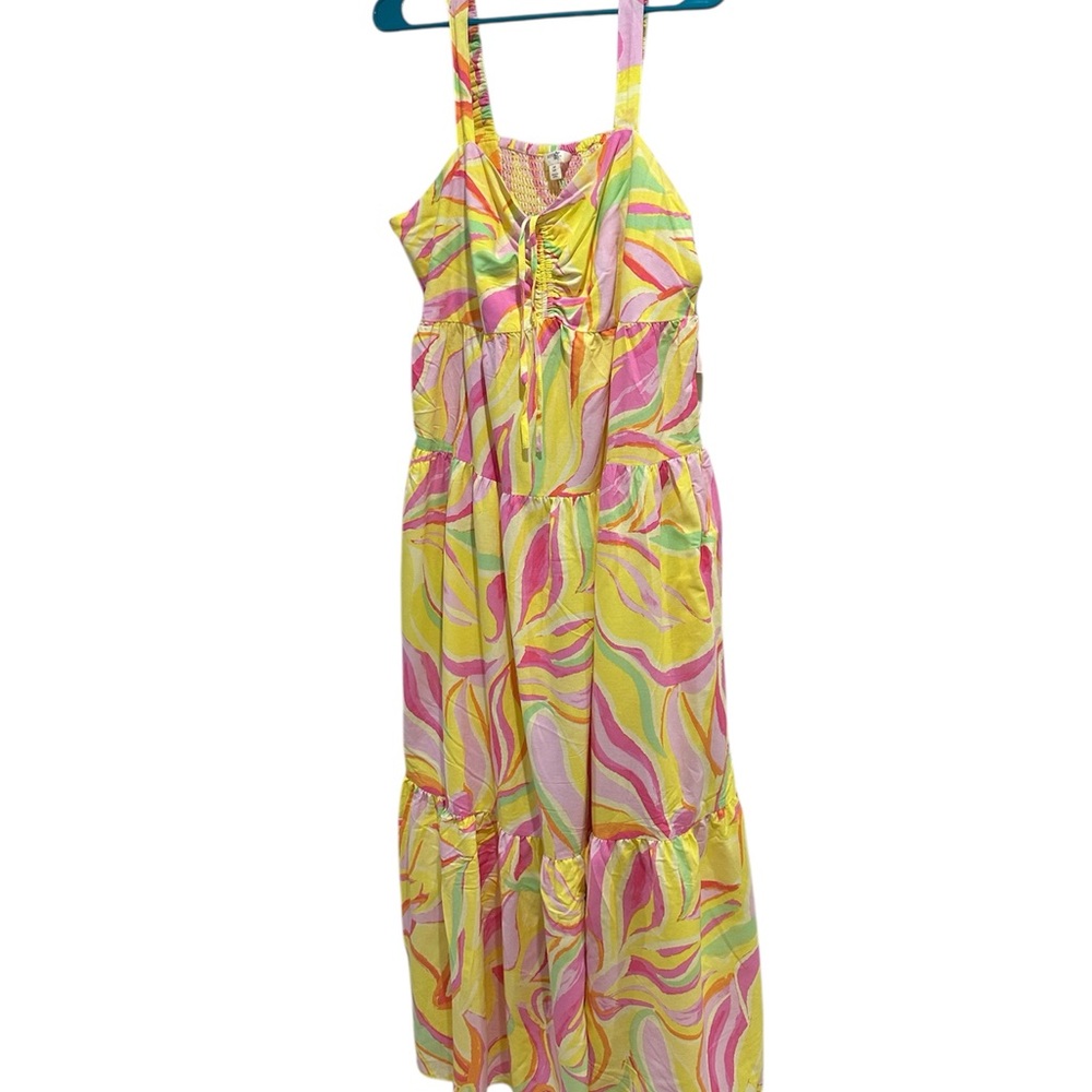Terra & Sky Vibrant Pink and Yellow Dress